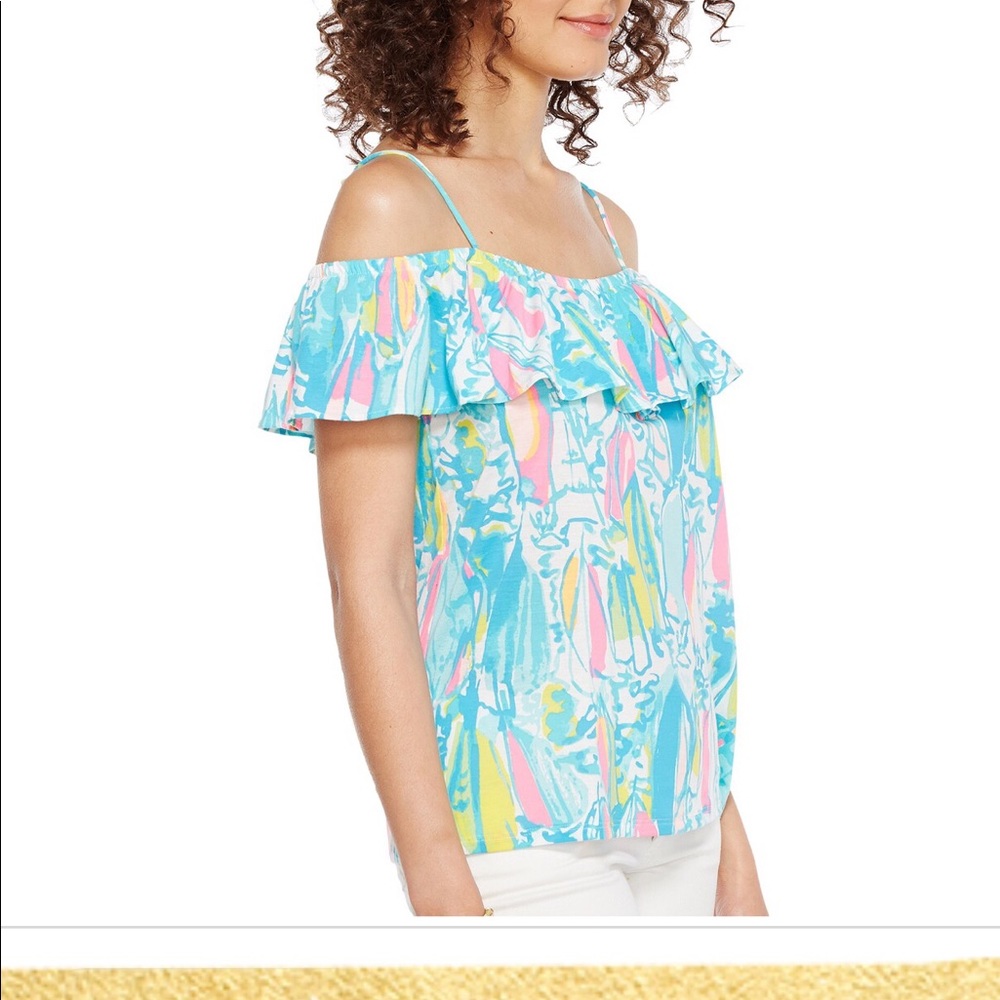 Lilly Pulitzer Tamiami off the shoulder top
